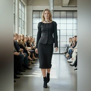 $1690 Nina Ricci Black Top Runway. Small